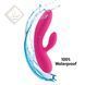 Гнучкий вібратор кролик з двома моторами FeelzToys Lea Rabbit Vibrator Rubine Red SO4432 фото 5