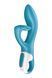 Вібратор-кролик із потрійним відростком Satisfyer Embrace me Turquoise, 2 мотори, діаметр 3,6 см SO6284 фото 1