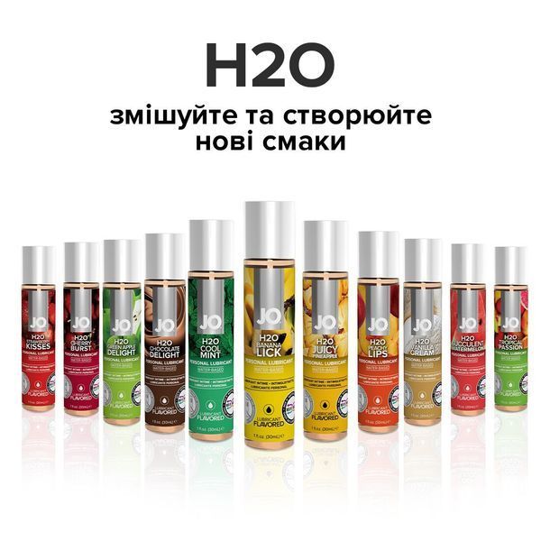 Змазка на водній основі JO H2O &mdash; Banana Lick (120 мл) без цукру, рослинний гліцерин SO1676 фото