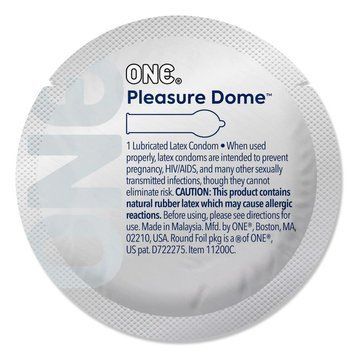 Презерватив ONE Pleasure Dome, 1 шт, гладенький, з розширеною головкою SX0773 фото