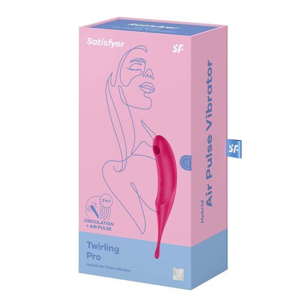 Вібратор для клітора з вакуумною стимуляцією Satisfyer Twirling Pro Red SO7802 фото