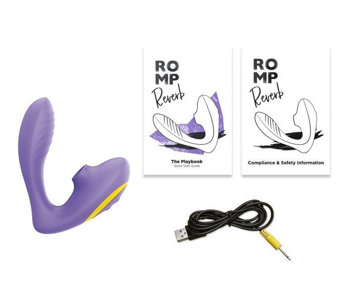 Вакуумний вібратор Romp Reverb Lilac, вагінально-кліторальний SO8739 фото