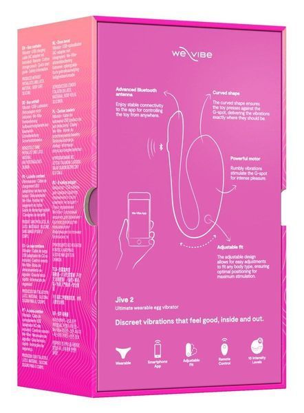 Смарт-віброяйце We-Vibe Jive 2 Electric Pink, пульт ДК, до 4 годин роботи SX2148 фото