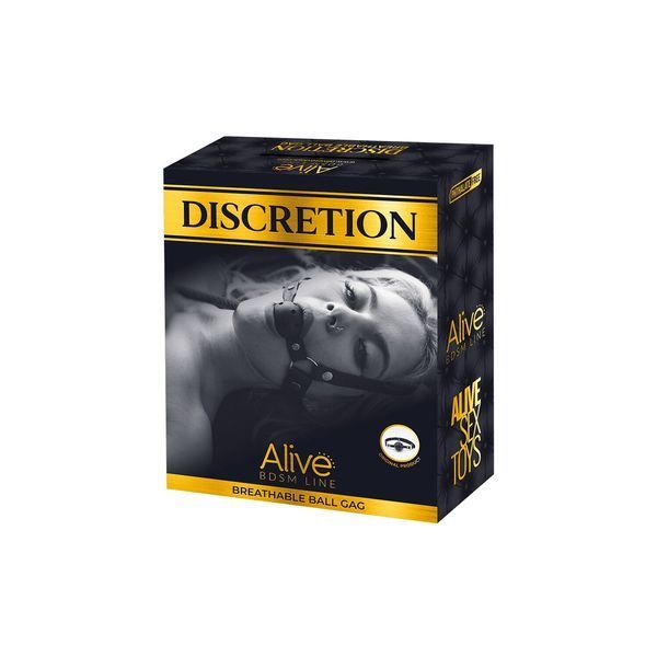 Повітропроникний кляп Alive Discretion, чорний SO5997 фото