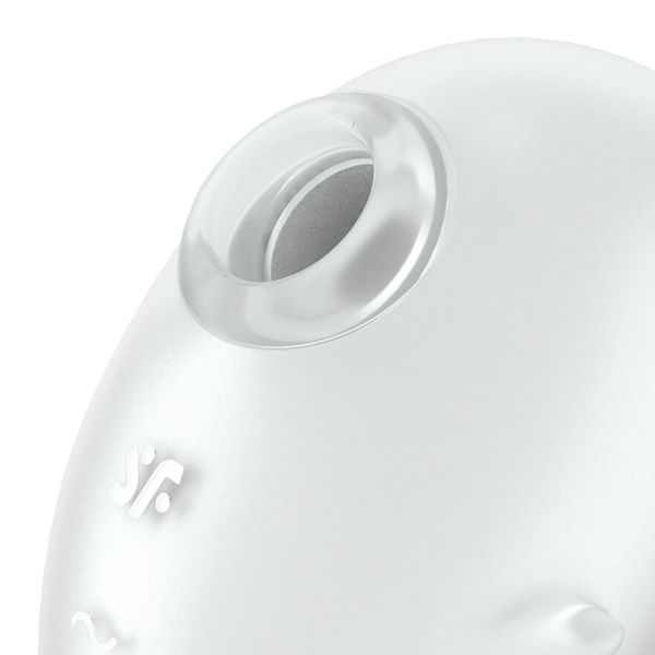 Вакуумний кліторальний стимулятор з вібрацією Satisfyer Cutie Ghost White SX0573 фото