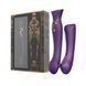Смартвібратор 3в1 Zalo &mdash; Queen Set Twilight Purple, пульсівна перлина та вакуум, кристал Swarovski SO6664 фото 10