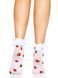 Шкарпетки жіночі з полуничним принтом Leg Avenue Strawberry ruffle top anklets One size, мереживні м SO8583 фото 3