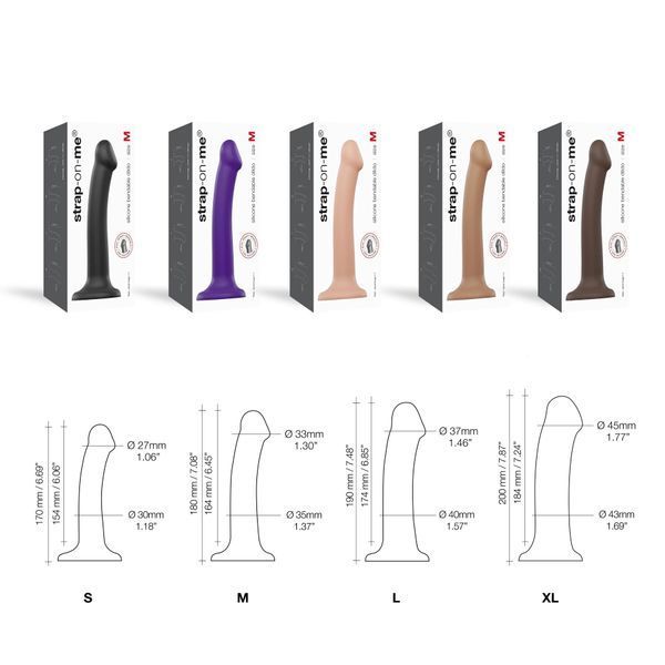 Насадка для страпона Strap-On-Me Dual Density Dildo Caramel S, діаметр 2,7 см, двошарова, гнучка SO9864 фото