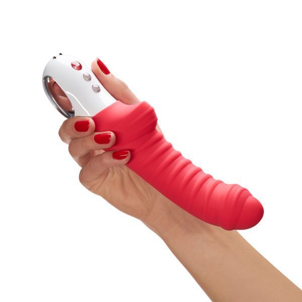 Вібратор для точки G Fun Factory TIGER india red, ребристий, підходить для анальної стимуляції SX0939 фото