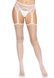 Панчохи-сітка Leg Avenue Net stockings with garter belt One size White, пояс, підв&rsquo;язки SO8578 фото 3