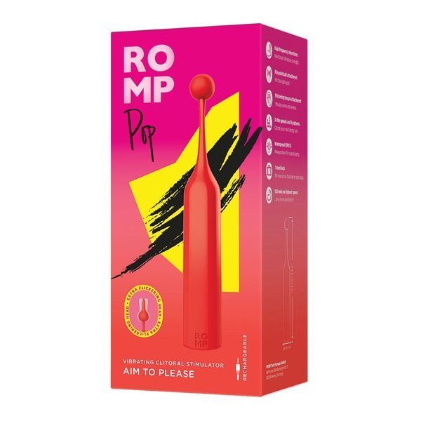 Кліторальний стимулятор Romp Pop, знімна насадка, високочастотний SX0534 фото