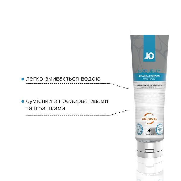 Густий лубрикант на водній основі JO H2O JELLY &mdash; ORIGINAL (120 мл), без парабенів та гліколю SO1453 фото