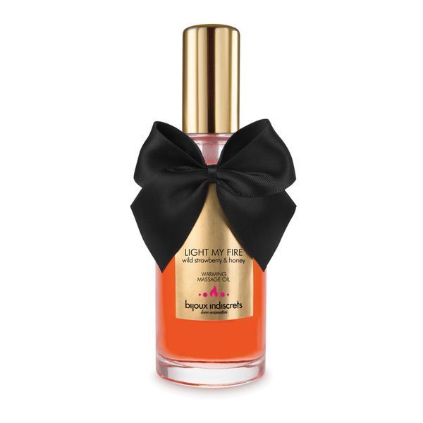 Розігрівальна олія Bijoux Indiscrets Light my Fire &ndash; Wild Strawberry & Honey (100 мл) SO5937 фото