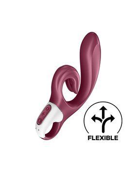 Вібратор-кролик Satisfyer Love Me Red, гнучкий, відросток з потрійним кінчиком SO7778 фото