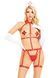 Портупея з чокером і гартери Leg Avenue 2PC Vegan Leather Nurse Harness Teddy and Headband Red S SX1716 фото 5