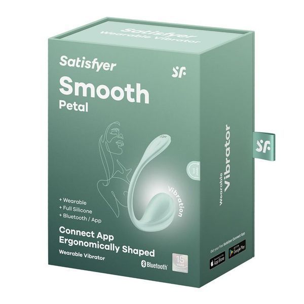 Смарт-віброяйце Satisfyer Smooth Petal Connect App Mint SX0666 фото