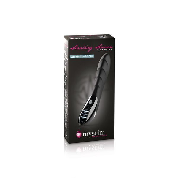 Вібратор з електростимуляцією Mystim Sizzling Simon eStim Black, міостимулятор SO3473 фото