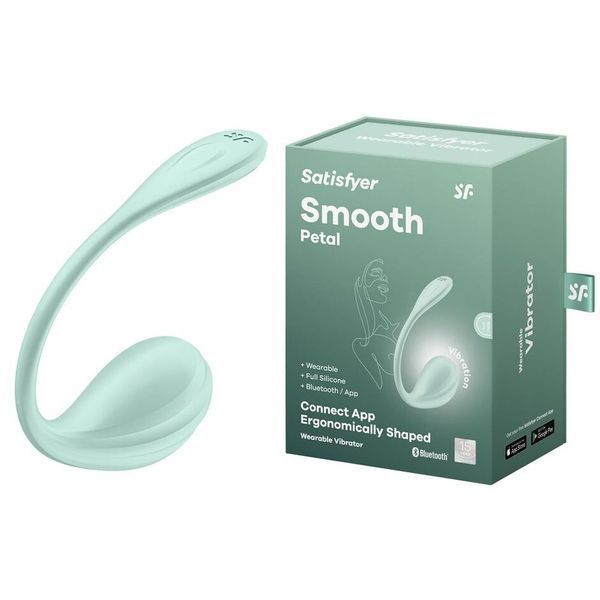 Смарт-віброяйце Satisfyer Smooth Petal Connect App Mint SX0666 фото
