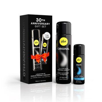 Ювілейний набір лубрикантів pjur 30th Anniversary Gift Set: Original 100 мл та Aqua 30 мл SX2799 фото