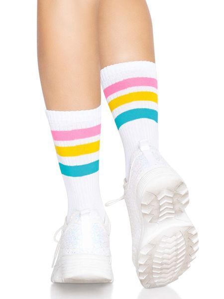 Шкарпетки жіночі в смужку Leg Avenue Pride crew socks Pansexual, 37&ndash;43 розмір SO8585 фото