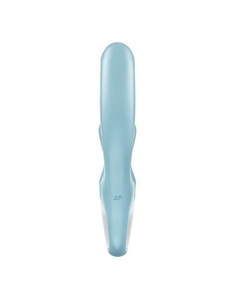 Вібратор-кролик Satisfyer Love Me Blue, гнучкий, відросток з потрійним кінчиком SO7779 фото