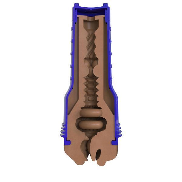 Мастурбатор-ротик Fleshlight Boost Blow Medium Dark Flesh, плаваючі кільця Turbo Tech SX1316 фото
