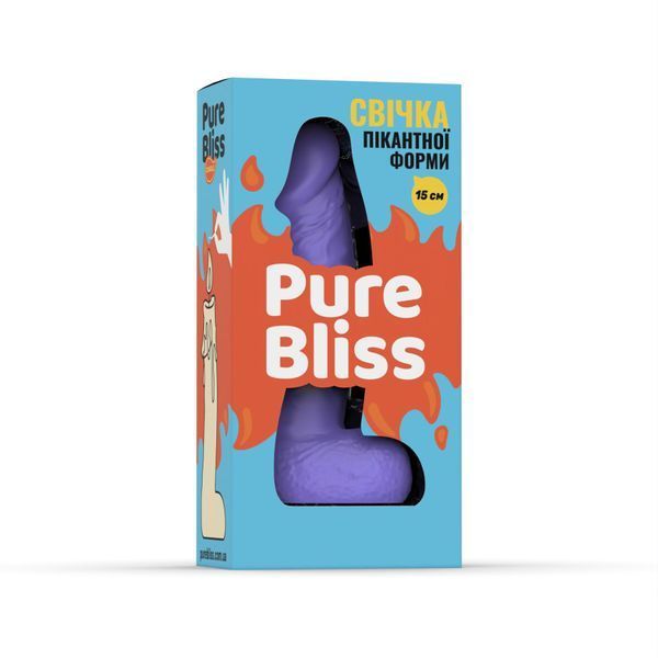 Свічка у вигляді члена Pure Bliss MINI Violet 15 см SX1649 фото