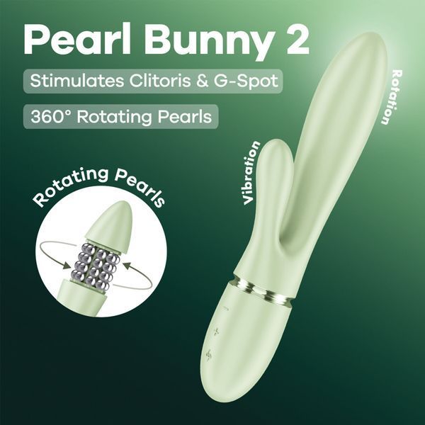 Вібратор-кролик Satisfyer Pearl Bunny 2 Light Green SX3829 фото