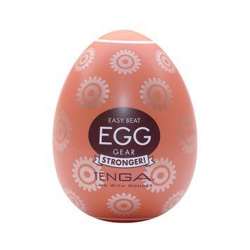 Мастурбатор-яйце Tenga Egg Gear, щільний TPE, пробник лубриканту 5 мл SO9803 фото