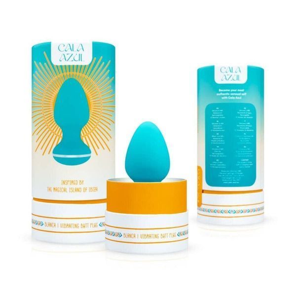 Анальна вібропробка Cala Azul &ndash; Blanca Vibrating anal plug, 10 режимів SO8887 фото