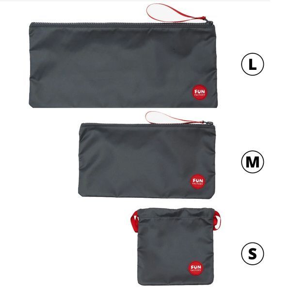 Сумка для секс-іграшок Fun Factory TOYBAG, S, сіра, кисет, 14x14 см SX1009 фото