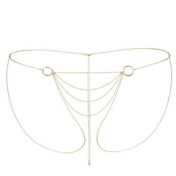 Ланцюжок-трусики Bijoux Indiscrets Magnifique Bikini Chain &ndash; Gold, прикраса для тіла SO2662 фото