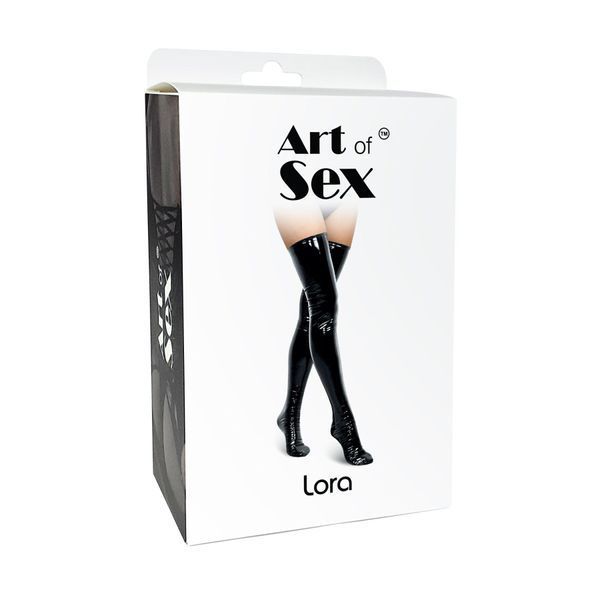 Сексуальні вінілові панчохи Art of Sex - Lora, з ефектом мокрого оксамиту, розмір S SX4500 фото