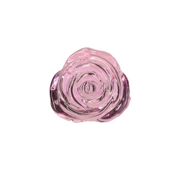 Скляна анальна пробка Pillow Talk Rosy Luxurious Glass Anal Plug, ⌀3,3 см, віброкуля в подарунок SO6834 фото