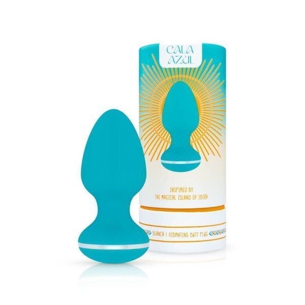 Анальна вібропробка Cala Azul &ndash; Blanca Vibrating anal plug, 10 режимів SO8887 фото