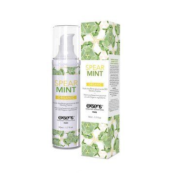 Їстівна масажна олія EXSENS Organic Spear Mint 50мл розігрівальна, без цукру та парабенів. SO2380 фото