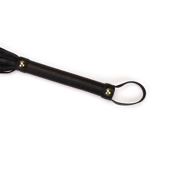 Флогер Liebe Seele Black Organosilicon Flogger, 44 см, екошкіра SO9488 фото