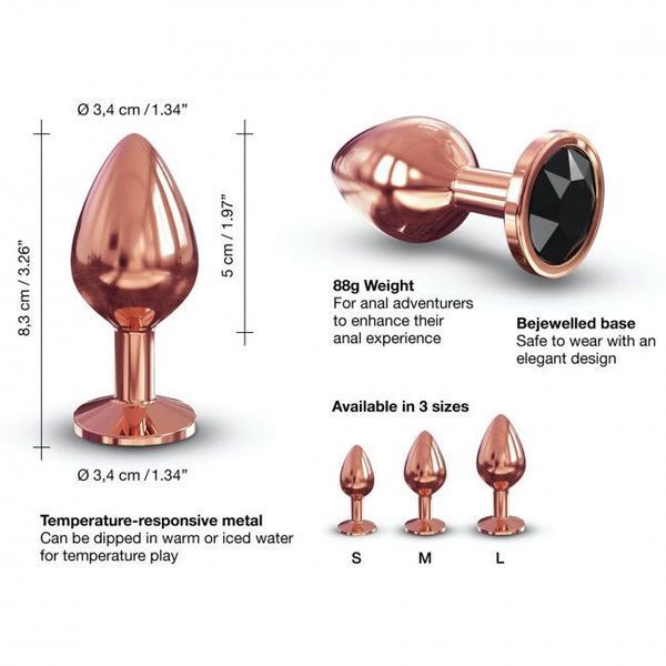 Металева анальна пробка із прикрасою у вигляді кристалу Dorcel - Diamond Plug M SO5531 фото