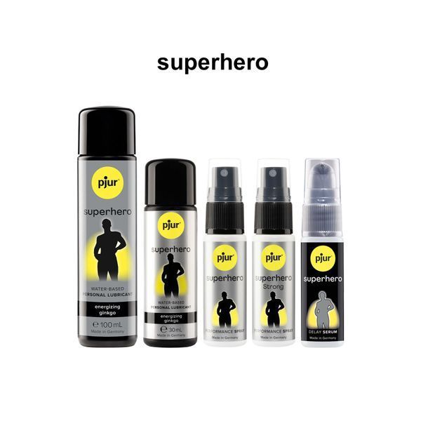 Стимулювальна змазка на водній основі pjur Superhero Energizing glide 100 мл, з екстрактом гінкго білоба PJ10590 фото